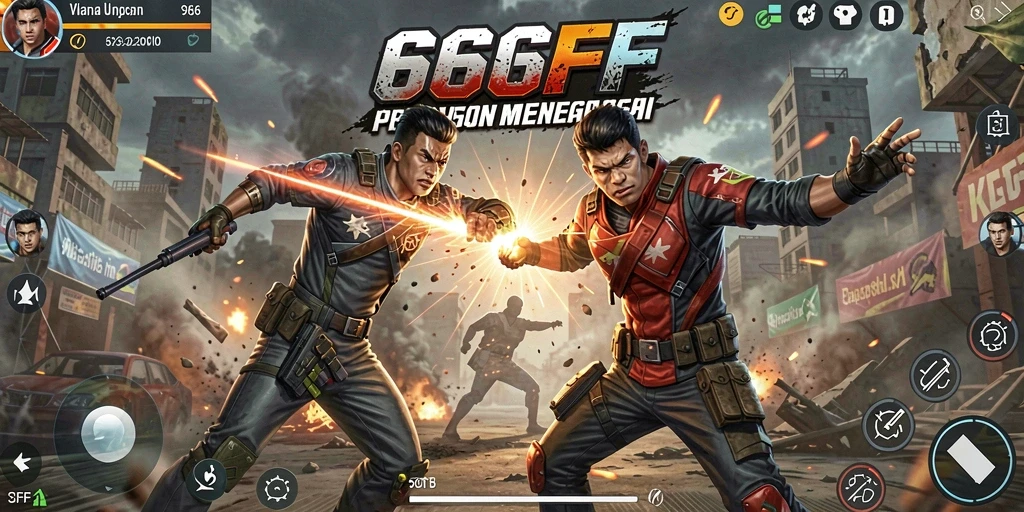 Tampilan menarik dari permainan aksi 666FF dengan pertarungan seru.