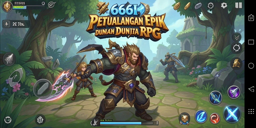 Tampilan gameplay seru dari petualangan RPG 666I.