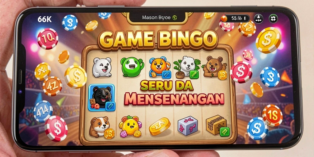 Tangkapan layar gameplay Bingo yang seru di 66K.