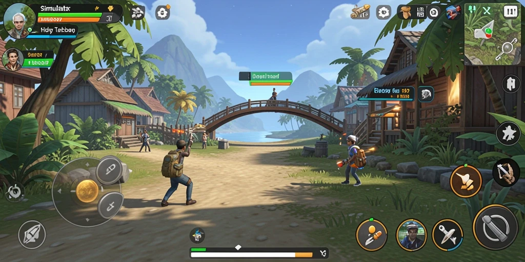 Screenshot menunjukkan gameplay interaktif dan kehidupan virtual dalam 93337.