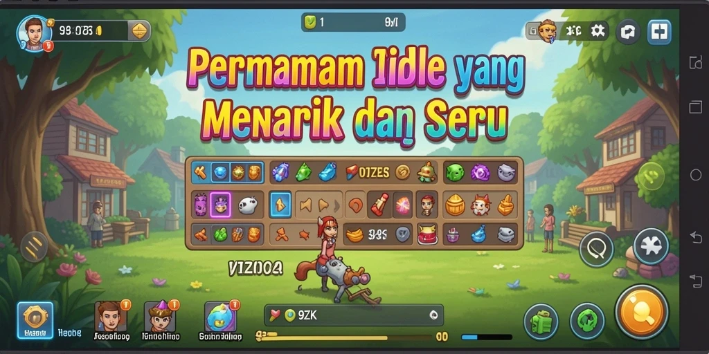 Tampilan gameplay santai dari 9ZK dengan interaksi sosial.