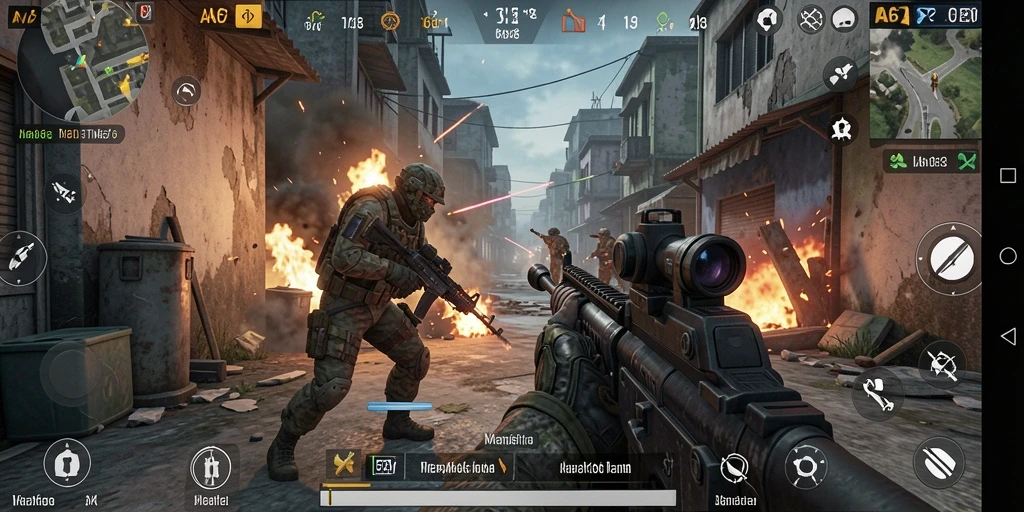 Tampilan seru gameplay AA62 yang mendebarkan di medan perang.