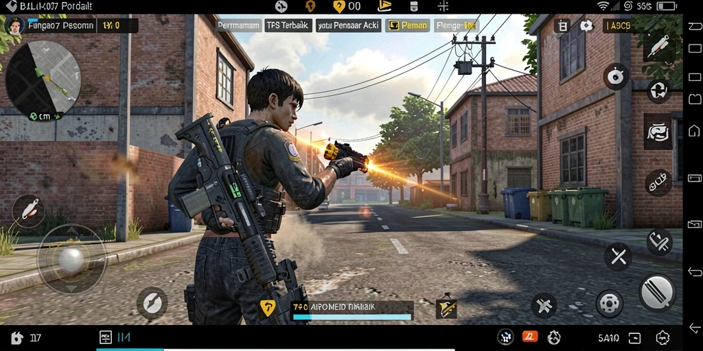 Tangkapan layar menampilkan aksi mendebarkan dalam gameplay TPS BOLA07.