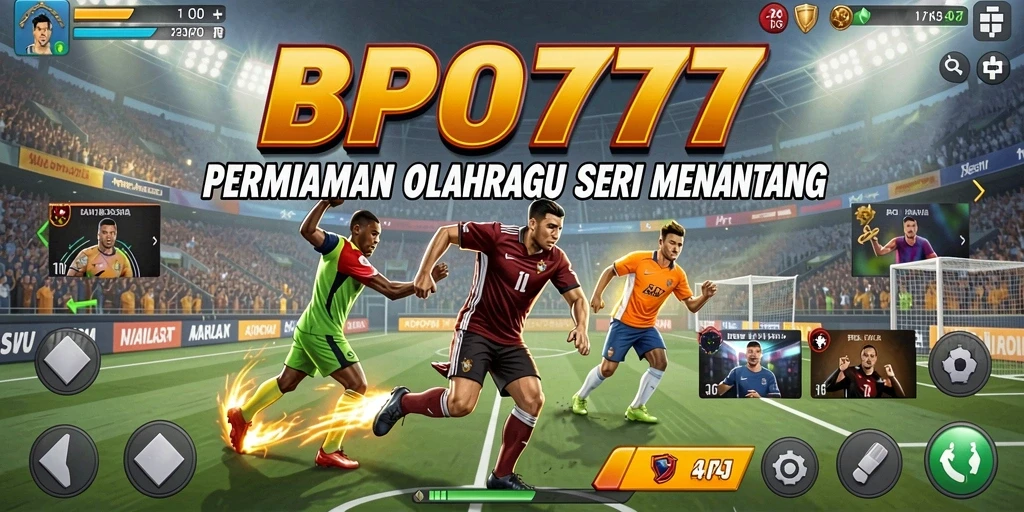 Screenshot BPO777 menampilkan aksi seru dalam permainan olahraga.