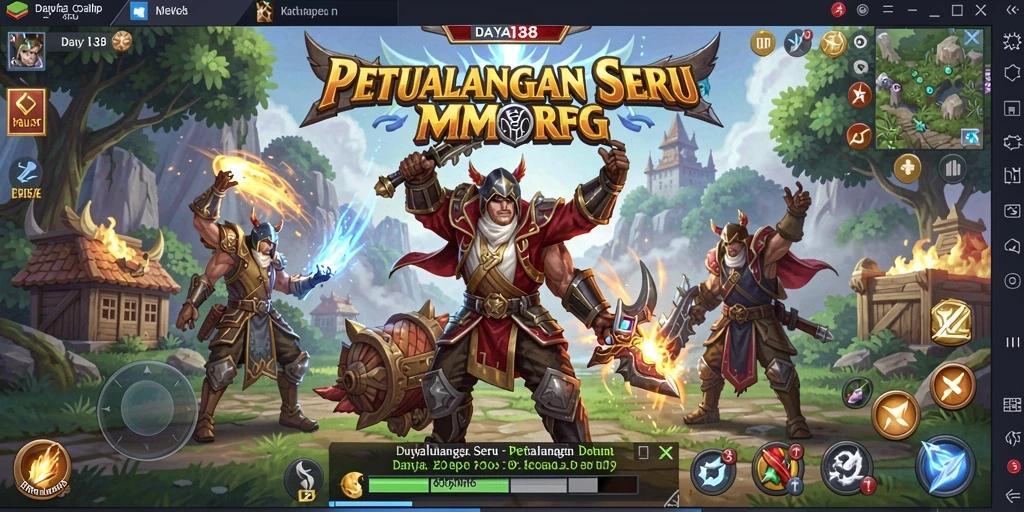 Screenshot DAYA138 menampilkan aksi seru dalam dunia MMORPG.