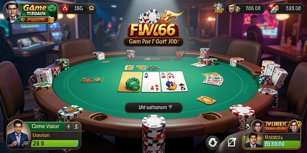 Tampilan gameplay Poker yang seru dan menarik di FW66.