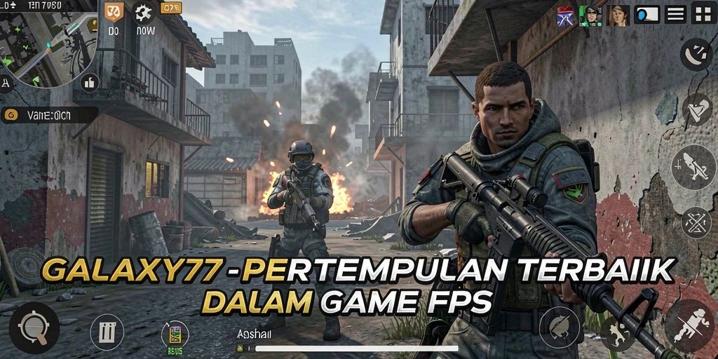 Gameplay intens dalam GALAXY77 menampilkan aksi FPS yang mengesankan.