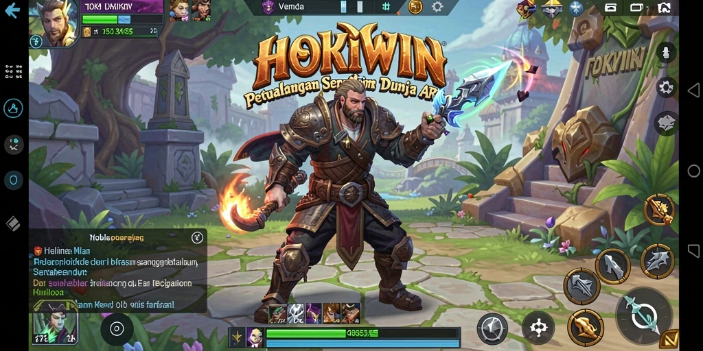Tampilan menakjubkan gameplay HOKIWIN dalam pertempuran ARPG.