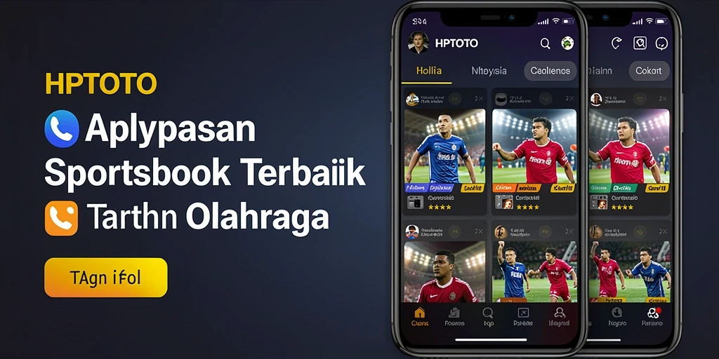 Screenshot utama HPTOTO menampilkan antarmuka taruhan olahraga yang menarik.
