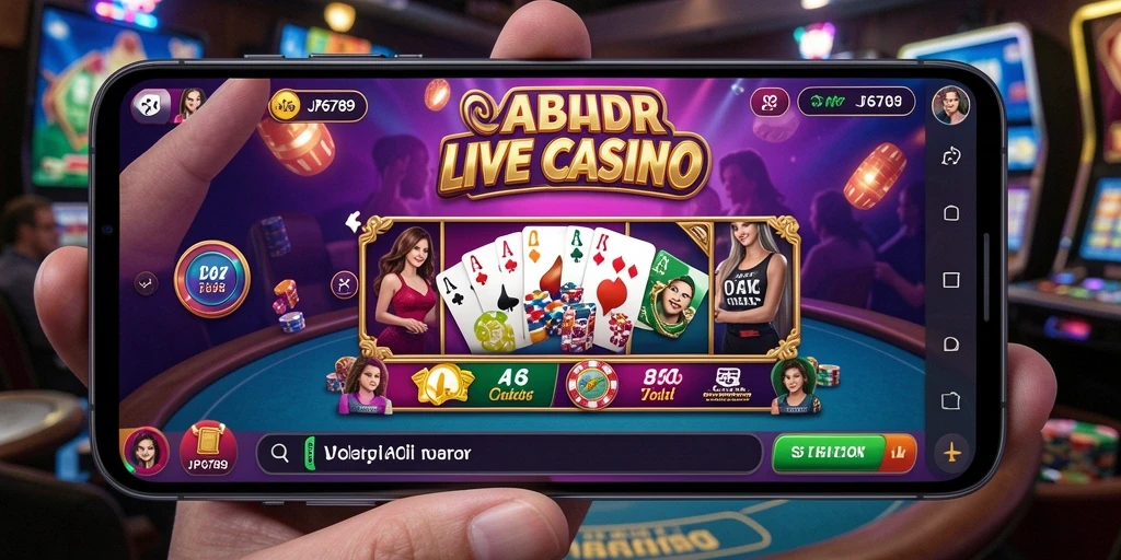 Screenshot gameplay Live Casino JP6789 yang menampilkan dealer profesional.