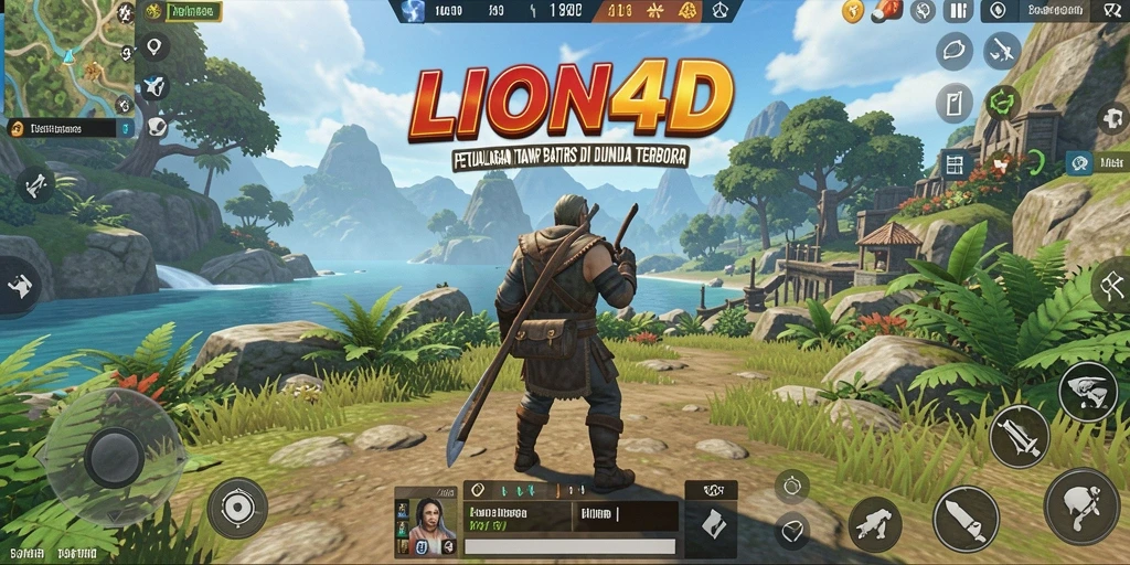 Screenshot gameplay LION4D di dunia terbuka yang menakjubkan.