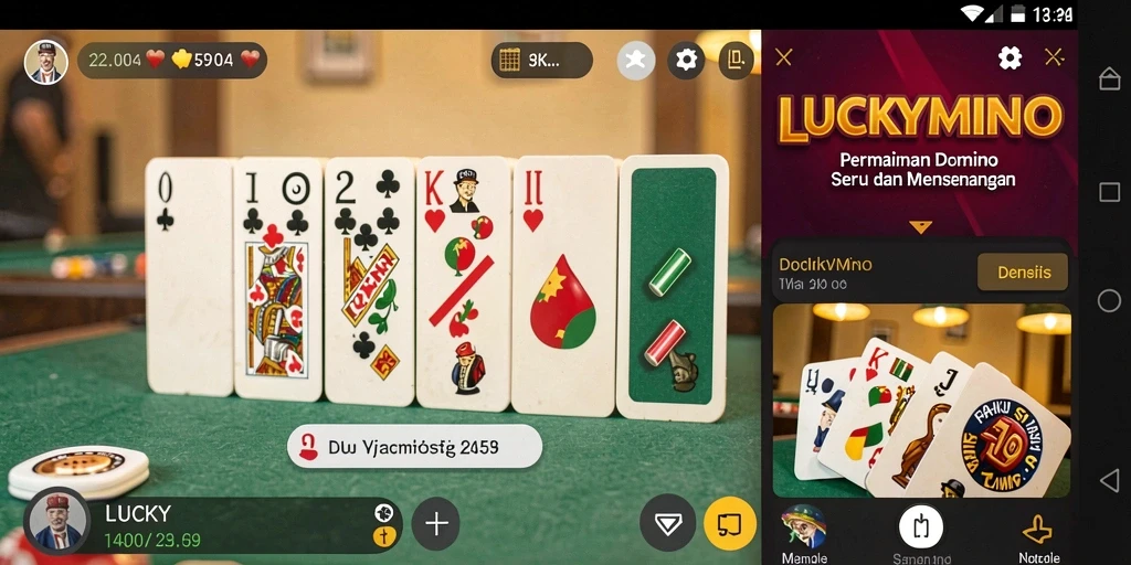 Tampilan gameplay LUCKYMINO yang menarik dan seru.
