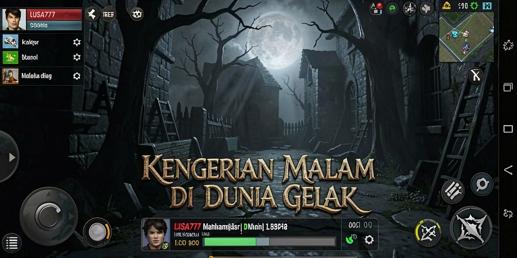 Screenshot gameplay LUSA777 yang menampilkan suasana mencekam dan menakutkan.