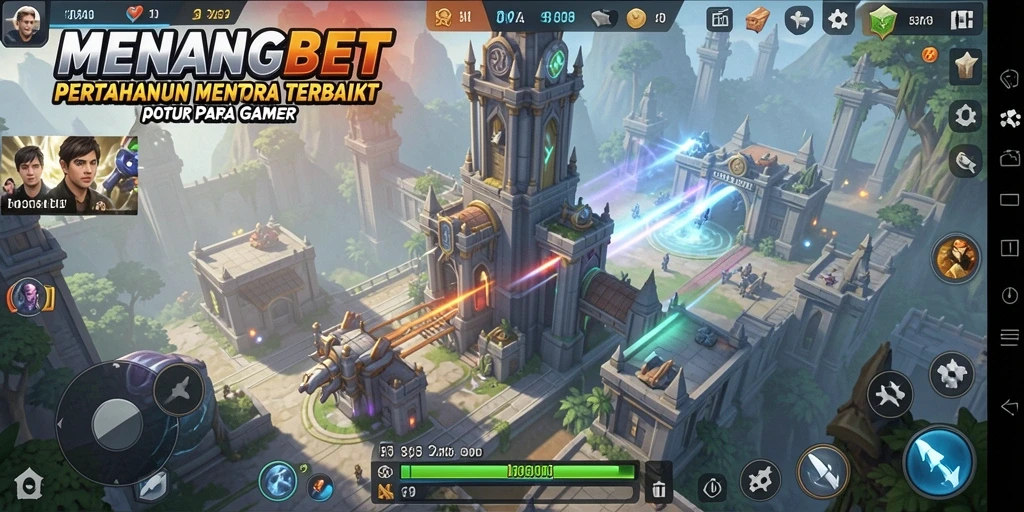Tampilan gameplay Tower Defense yang seru dan mendebarkan di MENANGBET.
