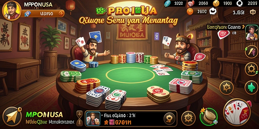 Screenshot utama MPONUSA menampilkan gameplay seru QiuQiu.