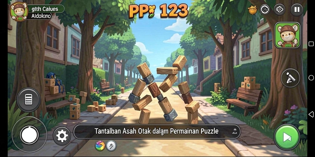 Tampilan gameplay PP123 yang menantang untuk diasah otak.