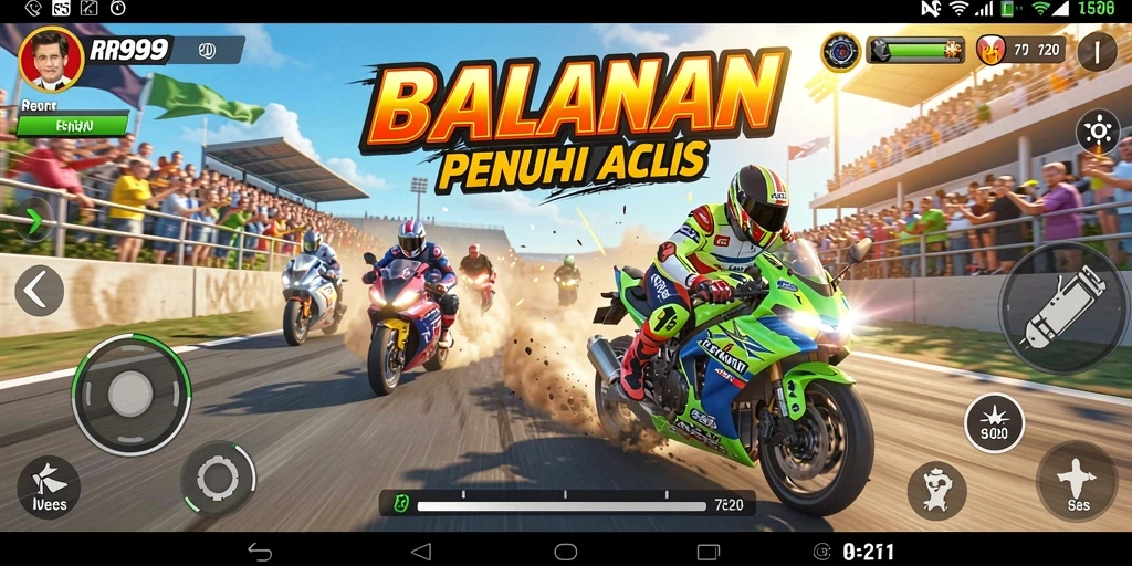 Gameplay seru balapan motor dengan grafis memukau di RR999.