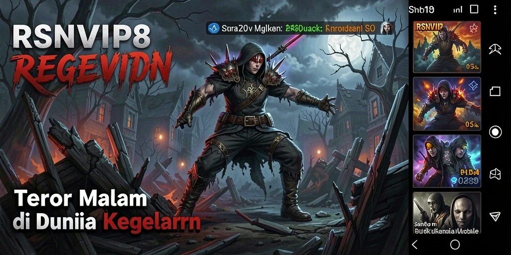 Tampilan gameplay RSNVIP8 yang penuh ketegangan dan kegelapan.