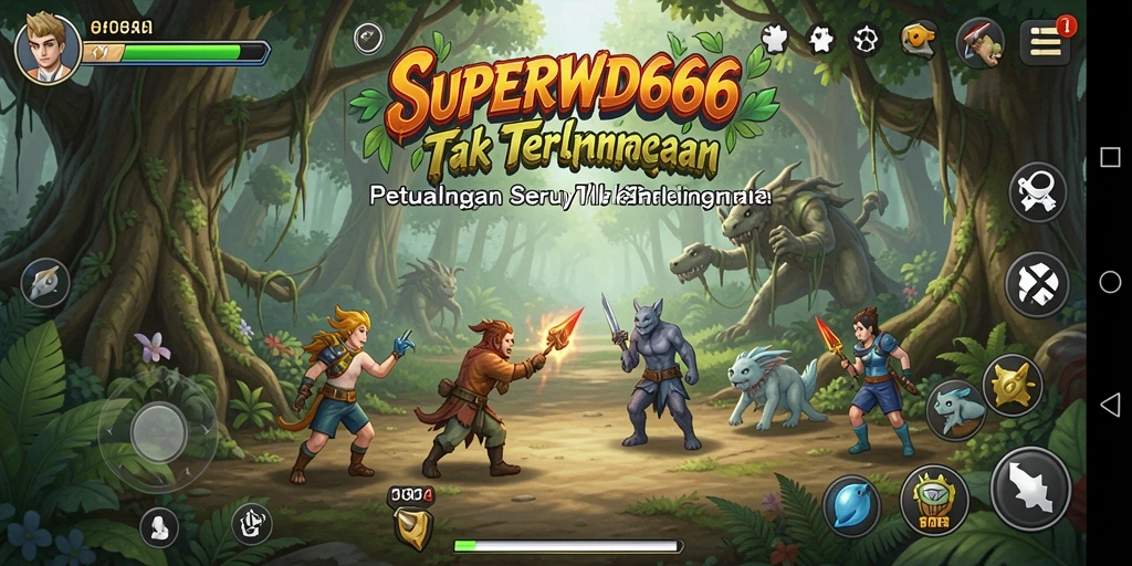 Tampilan gameplay <strong>SUPERWD666</strong> yang menampilkan petualangan mendebarkan di dunia yang luas.