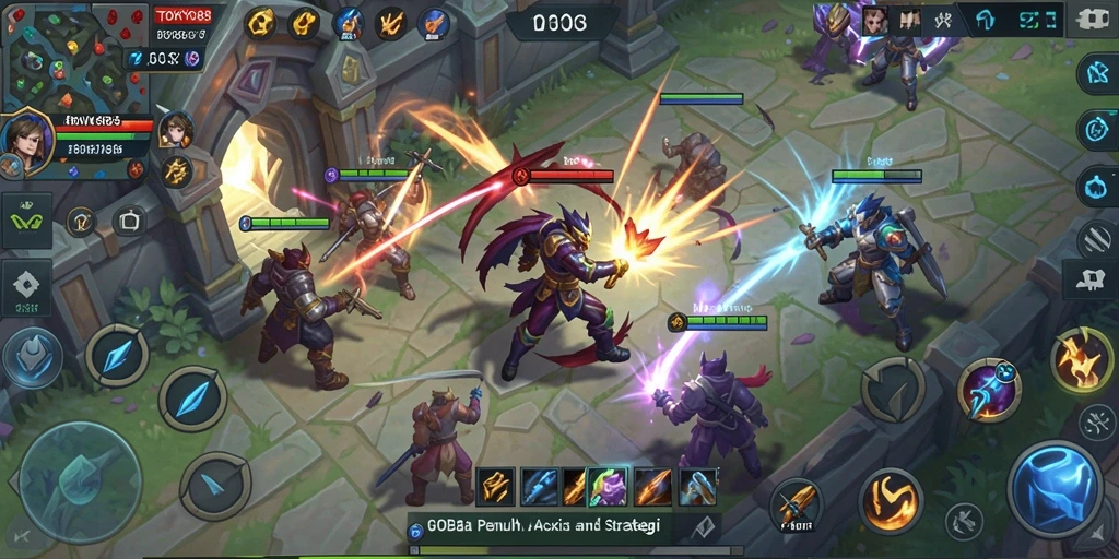 Gameplay seru di TOKYO88 dengan aksi MOBA yang intens.