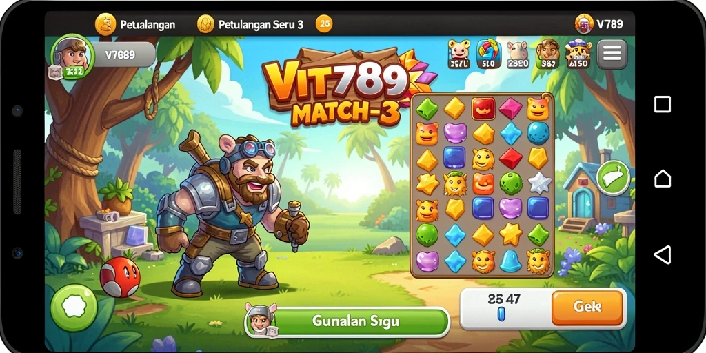 Gameplay seru dan menantang di VT789 Match-3.